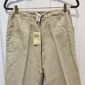NWT MaxStudio Linen pants XS loose fit 24” inseam, Elastic/drawstring Retail $78
